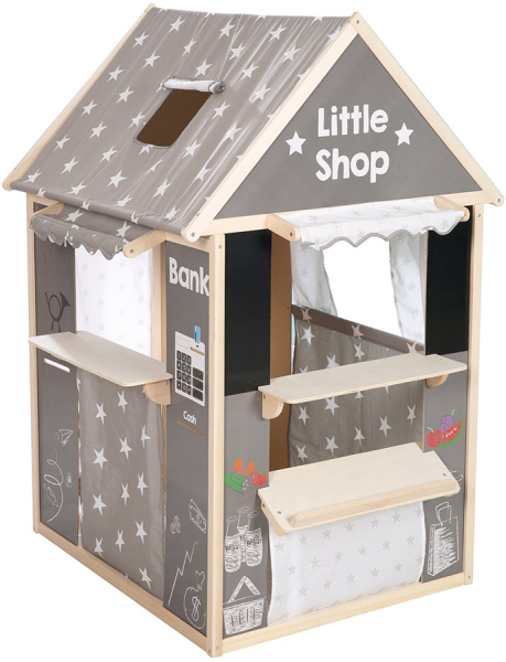 Многофункциональный игровой домик, серый/звезды Roba