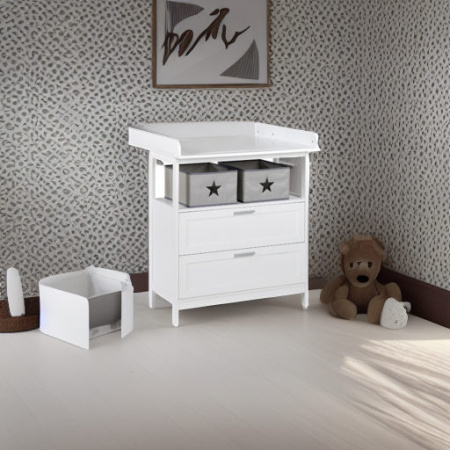 Пеленальный комод с ящиками Hamburg белый Roba