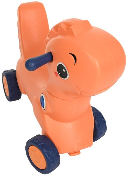 Качалка-каталка Дино оранжевый, со звуком Pituso