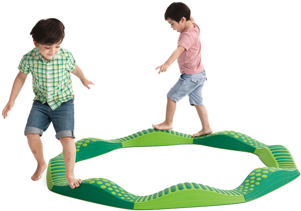 Волнистая тактильная дорожка зеленая, 8 элементов Weplay