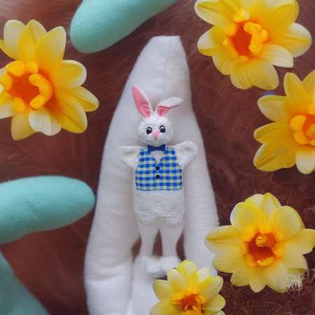 Кукла на руку ЗАЙЧИК Moravska Ustrenda Brno