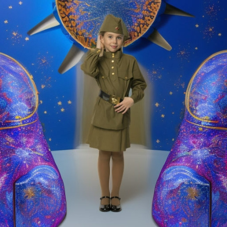 Гимнастерка с юбкой, рост 116-122 Вестифика