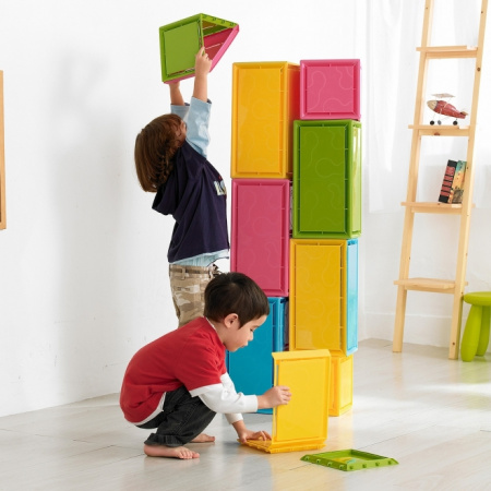 Строительные панели цветные, 68 элементов Weplay