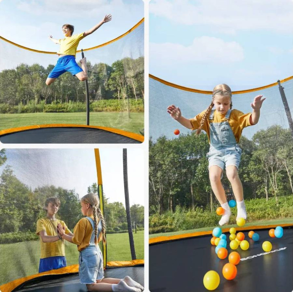 Батут с защитной сеткой ACTIVITY 6 1,8 м синий Perfetto Sport