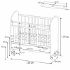 Кроватка детская 701, белая Фея