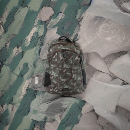 Рюкзак универсальный зеленый камуфляж, 48х37х19 см