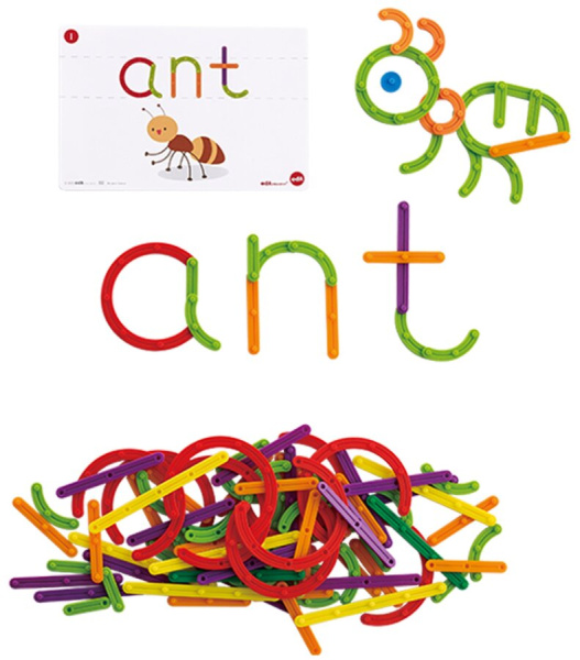 Палочки счетные Геостикс, 200 деталей (конструктор слов с карточками) EDX Education