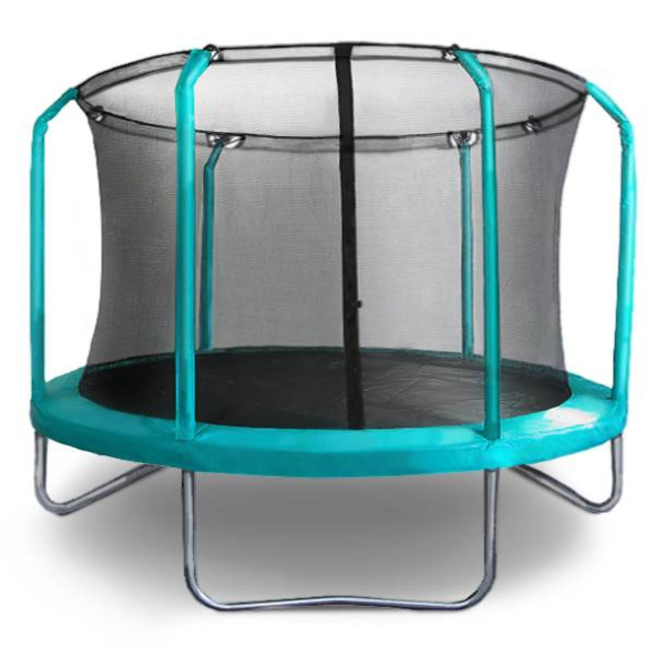 Батут с защитной сеткой PREMIUM STRONG 8 2,4 м зеленый Perfetto Sport