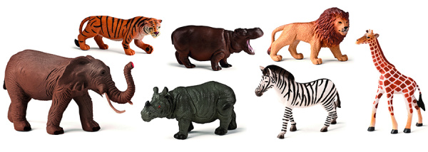 Дикие животные, 7 фигурок Miniland