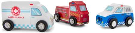 Набор деревянных машинок, 3 штуки New Classic Toys