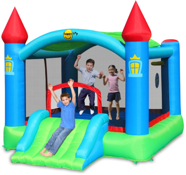 Надувной батут с горкой Мега Крепость Happy Hop