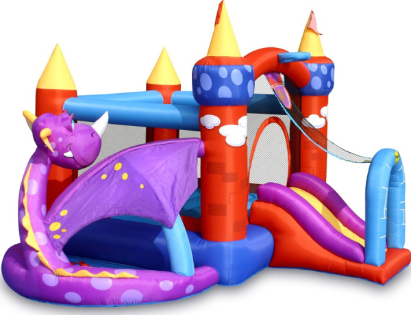 Надувной батут с горкой ДРАКОША Happy Hop