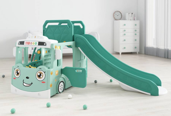 Горка с игровой зоной Автомобиль ментол Perfetto Sport