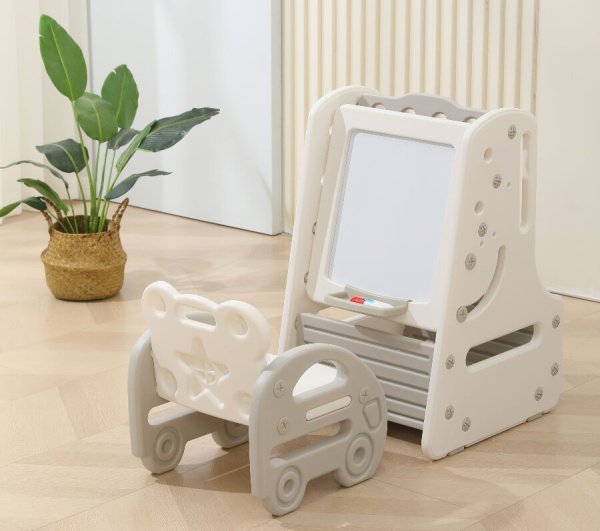 Столик-трансформер со стульчиком 3 в 1 UNIX Kids серый