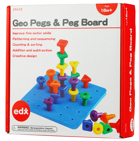 Мозаика Peg Board большая, 36 штук EDX Education