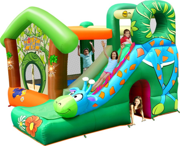 Надувной батут с горкой ЖИРАФ Happy Hop