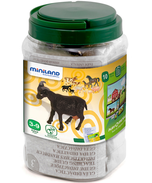 Домашние животные с детенышами, 10 фигурок Miniland