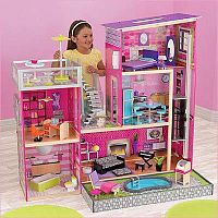 Дом мечты Барби ГЛЯНЕЦ с мебелью и бассейном KidKraft