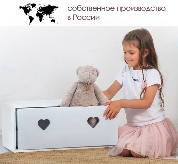 Комод для кукольного домика Луиза/Вероника бело-серый PeMa kids