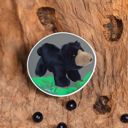 Игрушка на пальчик ЧЕРНЫЙ МЕДВЕДЬ Folkmanis