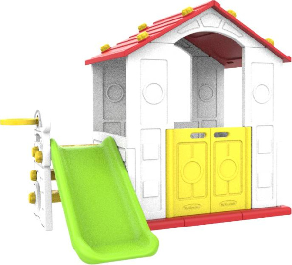 Домик игровой с горкой и баскетбольным кольцом ТОМО Toy Monarch
