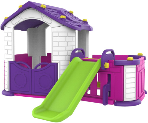 Игровой домик с забором и горкой Toy Monarch