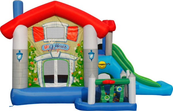 Надувной батут с горкой В гостях у сказки Happy Hop