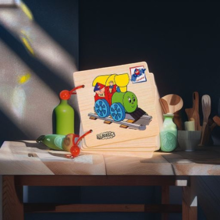 Деревянная книжка ЖИВОТНЫЕ Woody