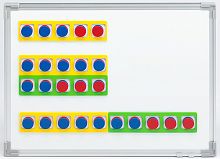 Счетное поле 5 магнитное, 4 штуки и 20 двухцветных счетных фишек EDX Education