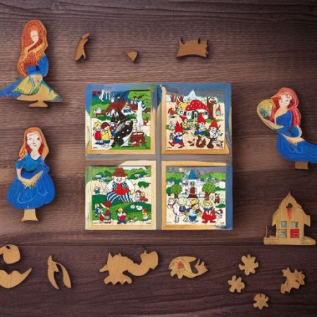 Пазлы деревянные СКАЗКИ, 4 штуки Rolf