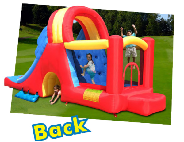 Надувной батут с двойной горкой Мега-горка Happy Hop