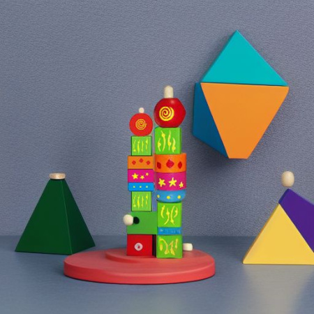 Пирамидка ГЕОМЕТРИЯ Краснокамская игрушка