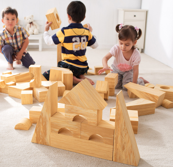 Конструктор крупногабаритный SOFT EVA WOODY BLOCK, 56 элементов (толщина 8 см) Weplay