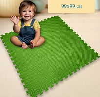 Мягкий пол универсальный Плетенка 33х33 см зеленый Eco-cover