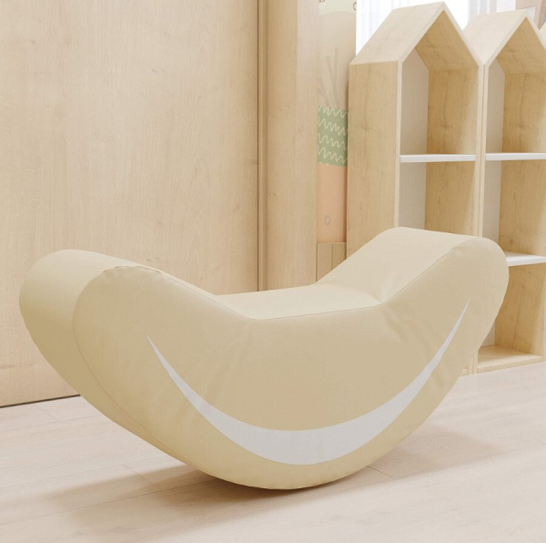 Мягкий игровой модуль Улыбка-качалка бежевая Romana