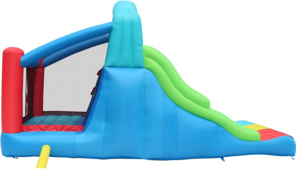 Надувной батут с тройной горкой Большие гонки Happy Hop