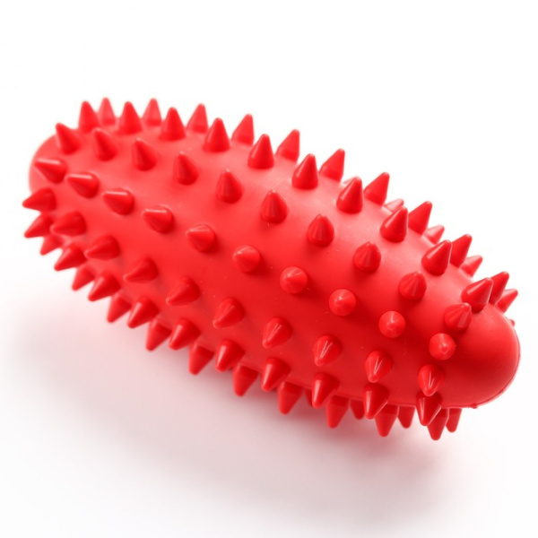 Мяч массажный овальный Дикий огурец МалышОК красный