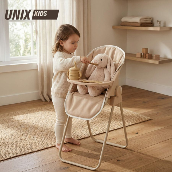 Стульчк для кормления UNIX Kids Doll для кукол бежевый