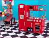 Кухня деревянная ВИНТАЖ красная KidKraft
