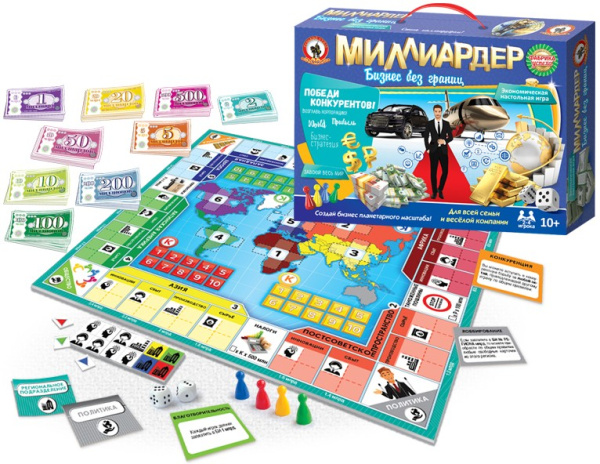 Экономическая настольная игра в чемоданчике Миллиардер Русский стиль