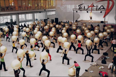 Мяч гимнастический фитбол FIT-BALL 55 Ledraplastic