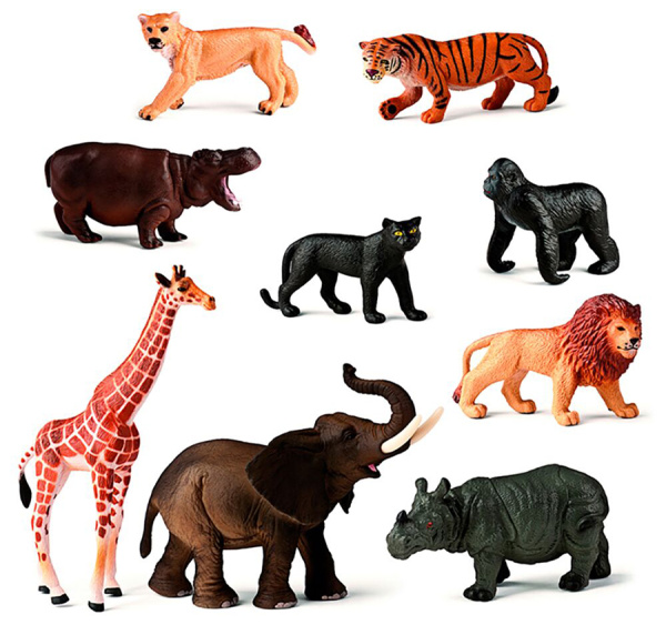 Дикие животные, 9 фигурок Miniland