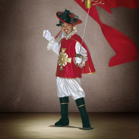 Мушкетер красный, рост 140 Widmann