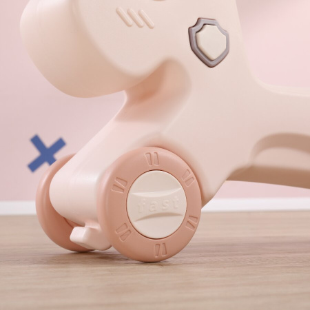 Лошадка-качалка-беговел UNIX Kids розовая