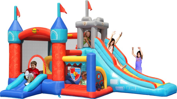 Надувной батут с 2 горками Цитадель 3 в 1 Happy Hop