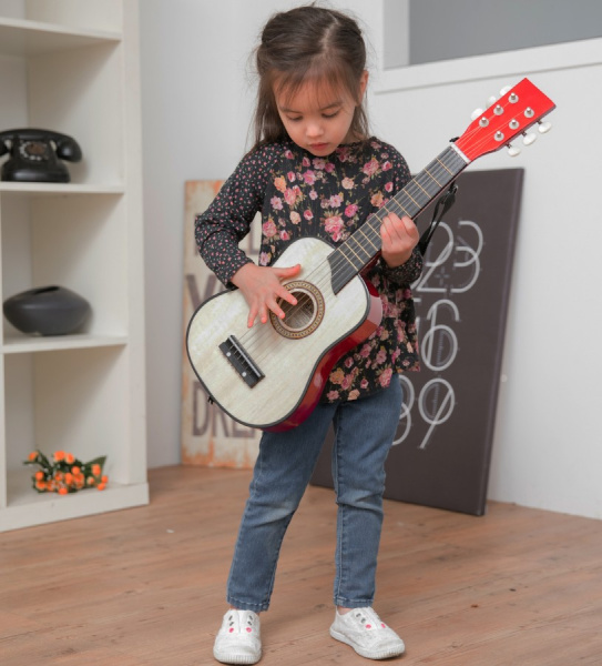 Игрушка музыкальная Гитара 64 см коричневая New Classic Toys