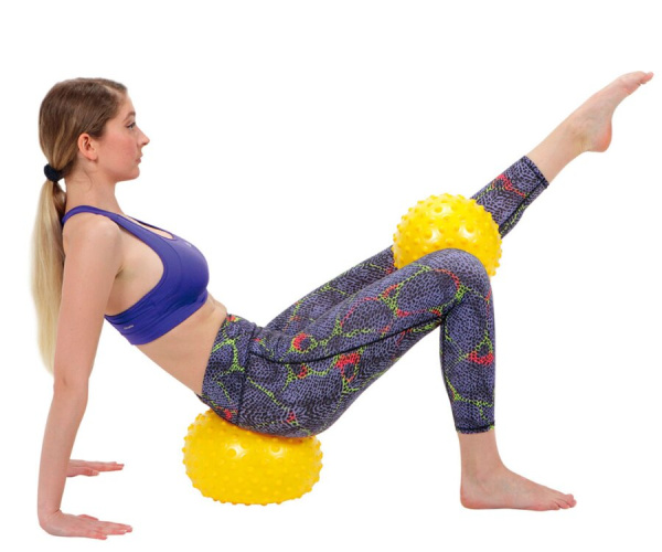 Мяч массажный SENSYBALL 20 см, желтый Ledraplastic