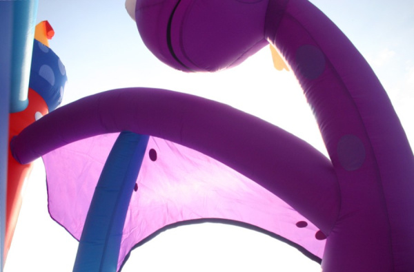 Надувной батут с горкой ДРАКОША Happy Hop