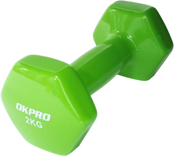 Гантель виниловая 2 кг для групповых программ OKPRO