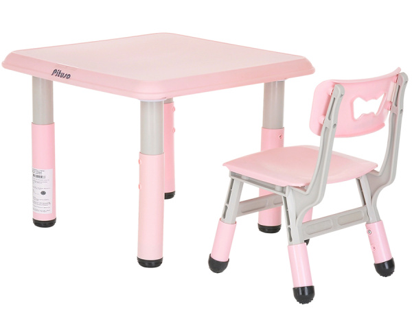Растущие столик со стульчиком розовый Pituso